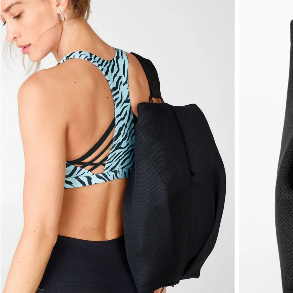 Fabletics Black Mesh The Functional Bag‎ Slingback One Strap